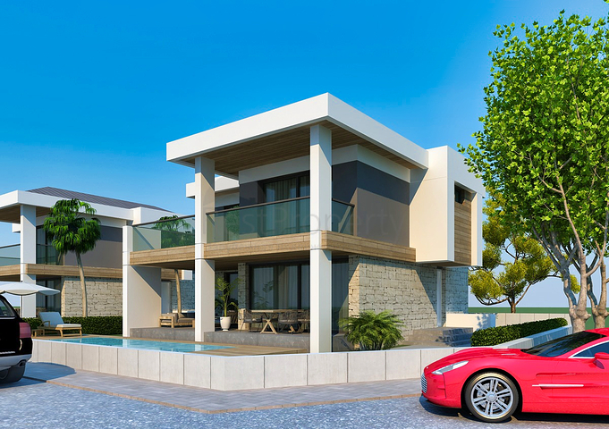 Вилла планировки 4+1 в микрорайоне Чамъюва - Анталия 