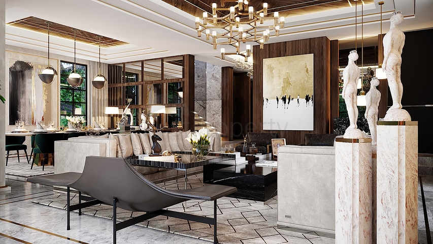 Великолепные роскошные фешенебельные виллы предлагает проект в район Чекмекёй