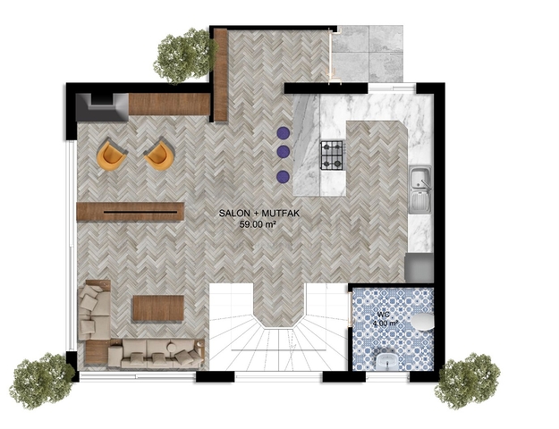 Виллы планировки 4+1 в районе Сиде - Анталия 
