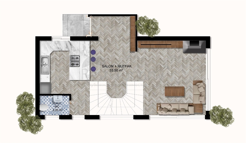 Виллы планировки 4+1 в районе Сиде - Анталия 