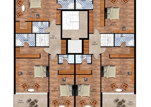 Квартиры планировки 2+1,3+1 и 4+1 дуплекс в микрорайоне Хурма - Анталия 