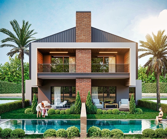 Виллы в комплексе планировки 4+1 в районе Дошемеалты - Анталия 