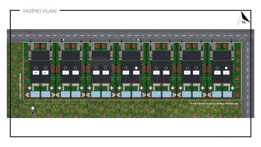 Виллы планировки 4+1 в районе Дошемеалты - Анталия 