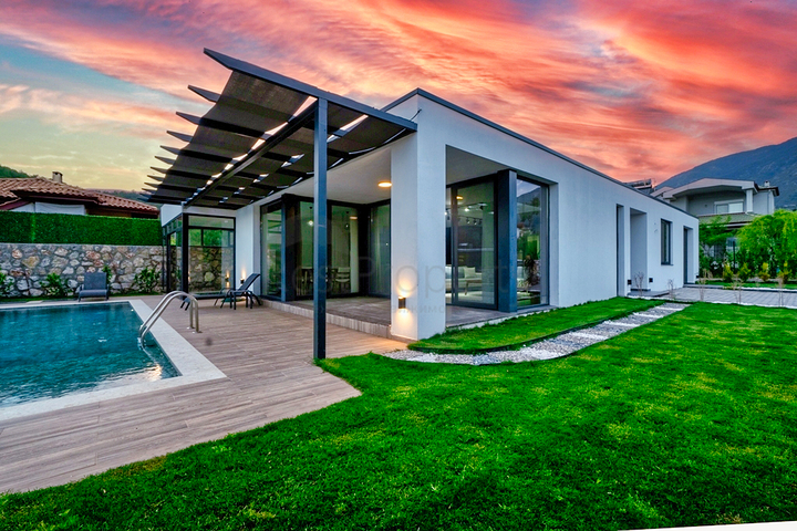 Вилла планировки 3+1 в районе Фетхие - Анталия 