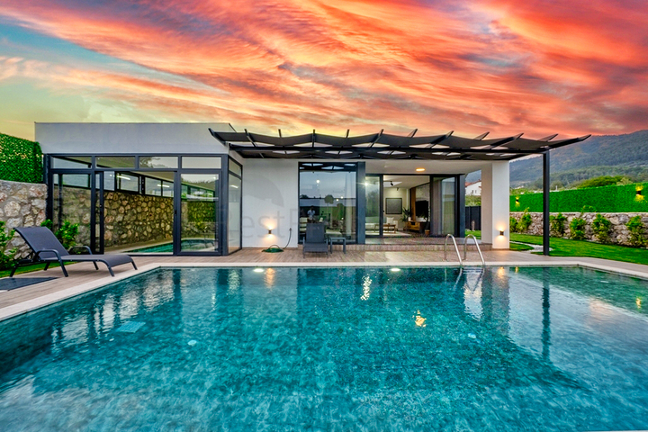 Вилла планировки 3+1 в районе Фетхие - Анталия 