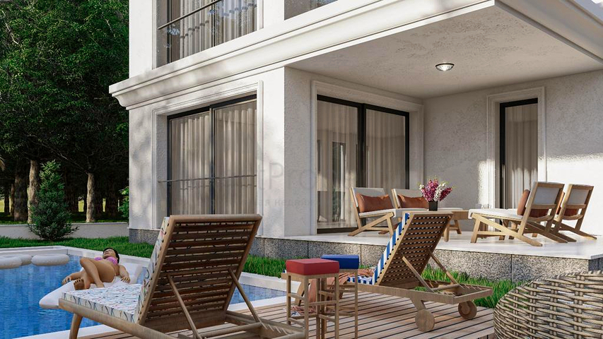 Виллы планировки 6+1 в районе Фетхие - Анталия 