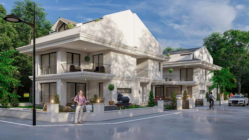 Виллы планировки 6+1 в районе Фетхие - Анталия 