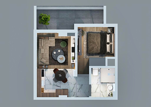 Квартиры планировки 1+1 в районе Алтынташ - Анталия 