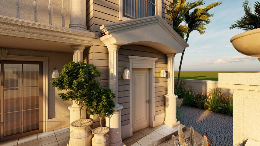 Вилла планировки 4+1 в районе Фетхие - Анталия 