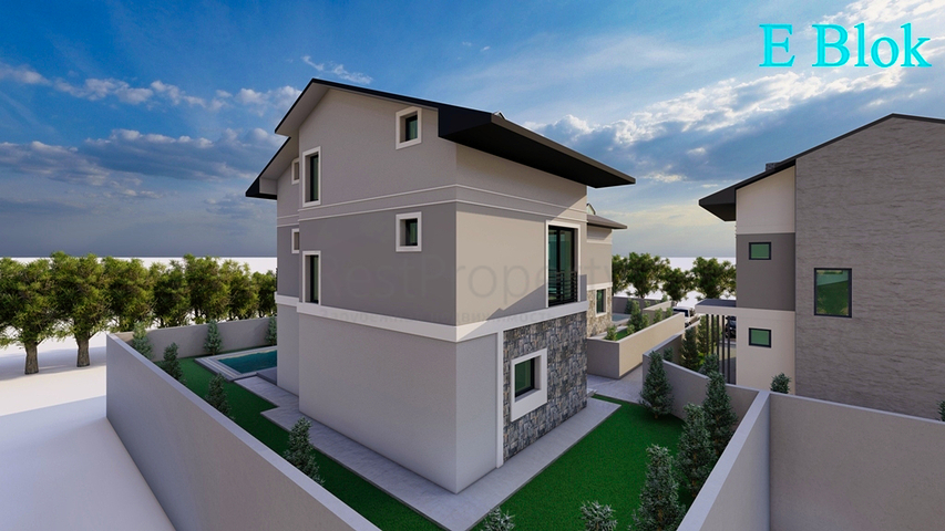 Виллы планировки 4+1 в районе Фетхие - Анталия  Виллы планировки 4+1 в районе Фетхие - Анталия