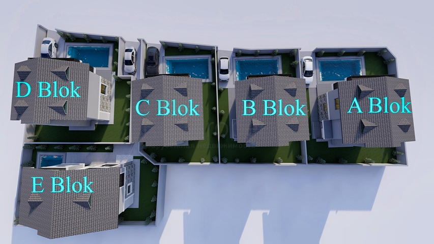 Виллы планировки 4+1 в районе Фетхие - Анталия  Виллы планировки 4+1 в районе Фетхие - Анталия