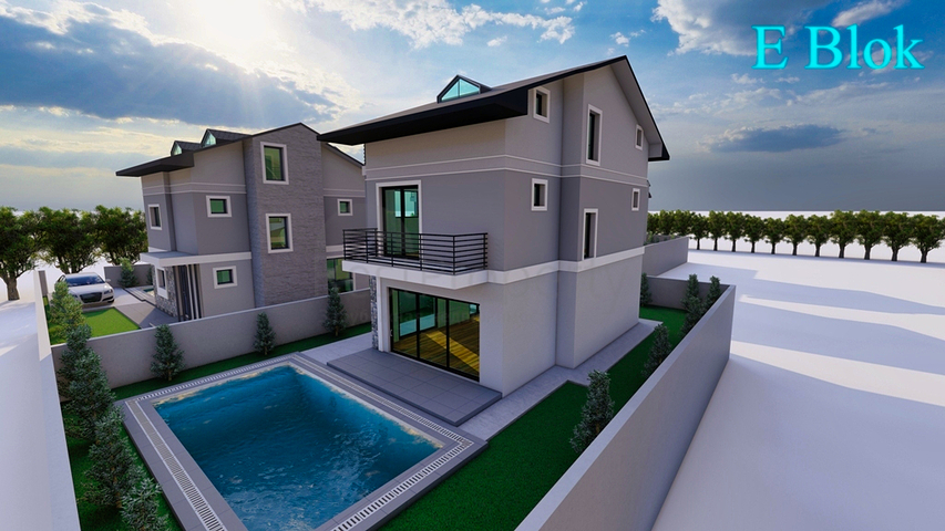 Виллы планировки 4+1 в районе Фетхие - Анталия  Виллы планировки 4+1 в районе Фетхие - Анталия