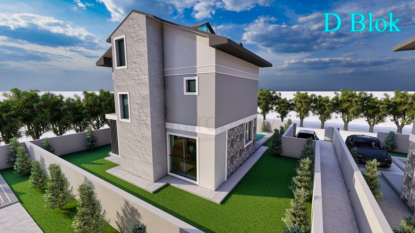 Виллы планировки 4+1 в районе Фетхие - Анталия  Виллы планировки 4+1 в районе Фетхие - Анталия