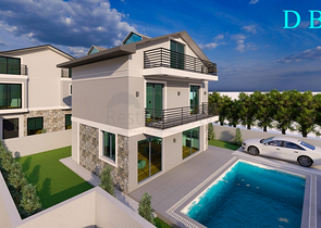 Виллы планировки 4+1 в районе Фетхие - Анталия  Виллы планировки 4+1 в районе Фетхие - Анталия