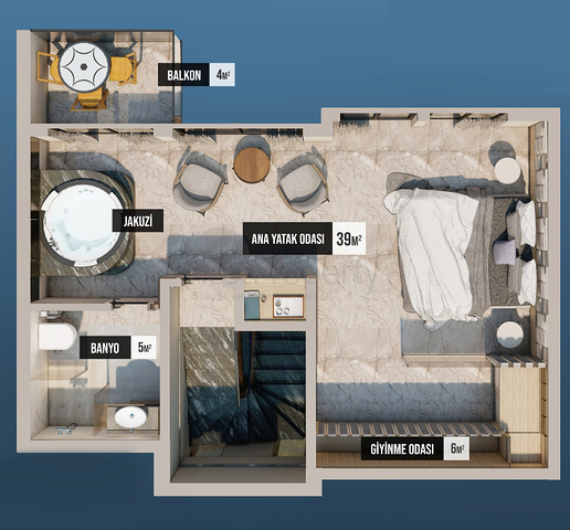 Вилла планировки 3+1 в районе Фетхие - Анталия 