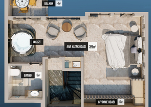 Вилла планировки 3+1 в районе Фетхие - Анталия 