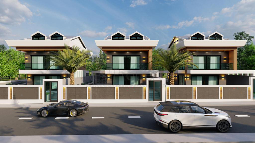 Вилла планировки 4+1 в районе Фетхие - Анталия 