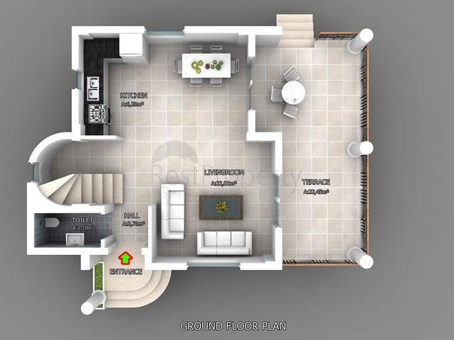 Вилла планировки 4+1 в районе Фетхие - Анталия 