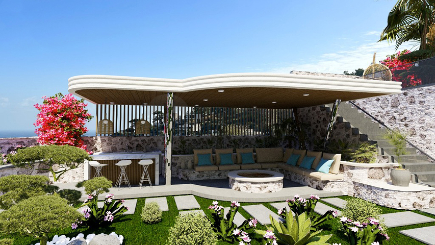 Вилла планировки 6+1 в районе Фетхие - Анталия 