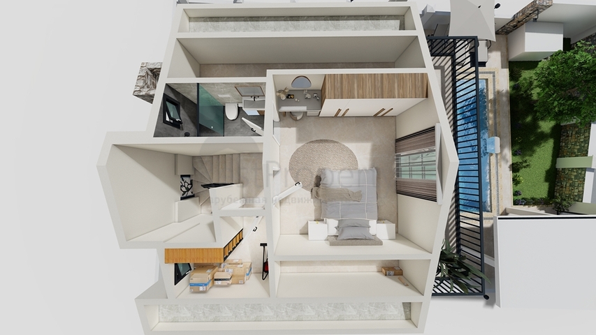 Вилла планировки 4+1 в районе Фетхие - Анталия 