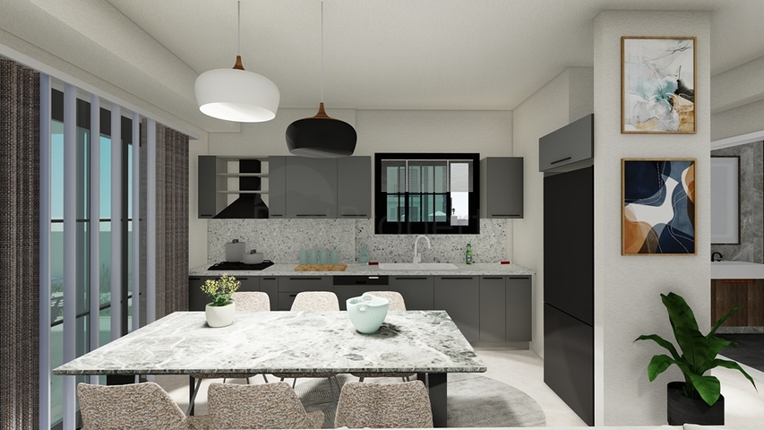 Вилла планировки 4+1 в районе Фетхие - Анталия 