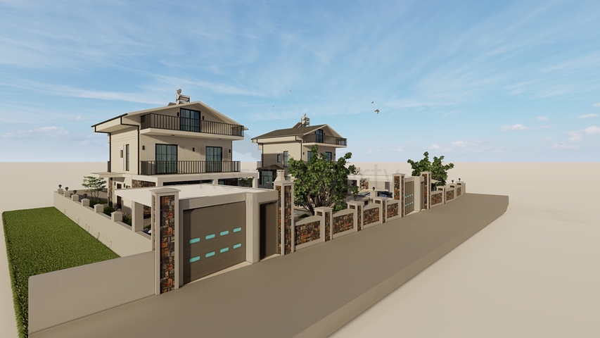 Вилла планировки 4+1 в районе Фетхие - Анталия 