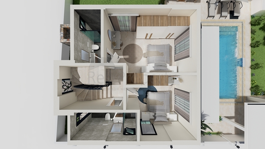 Вилла планировки 4+1 в районе Фетхие - Анталия 