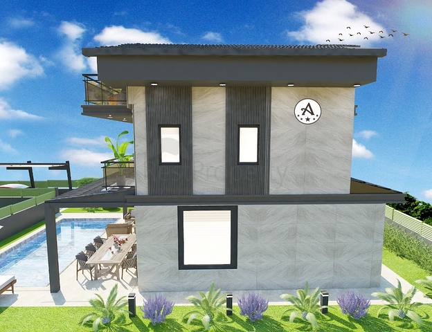 Вилла планировки 4+1 в районе Фетхие - Анталия 