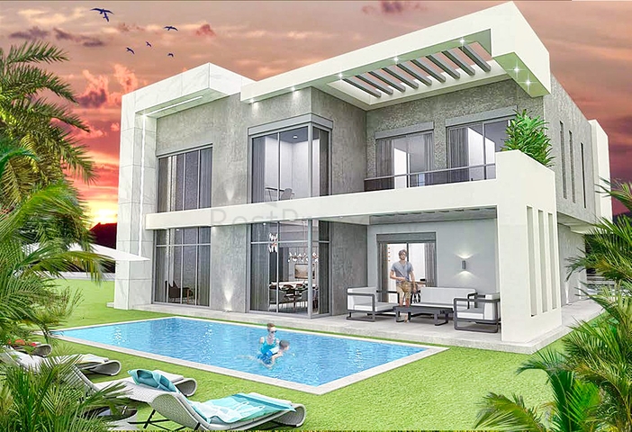 Комфортабельная современная вилла 6+1 в Анталии Дошемеальты