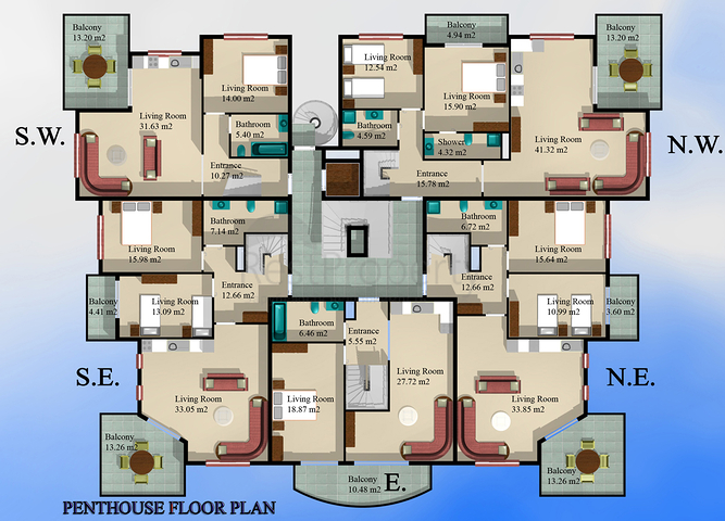 Апартаменты и пентхауcы с шикарным видом на море в Обе