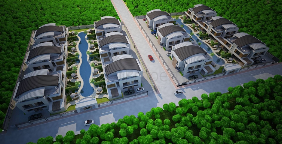 Готовые триплекс виллы в Анталии в районе Коньяалты