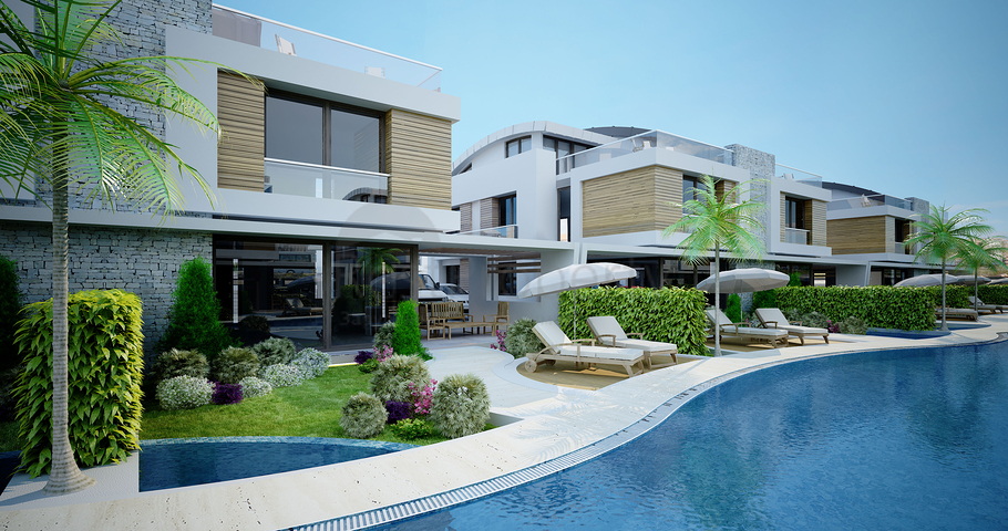 Готовые триплекс виллы в Анталии в районе Коньяалты