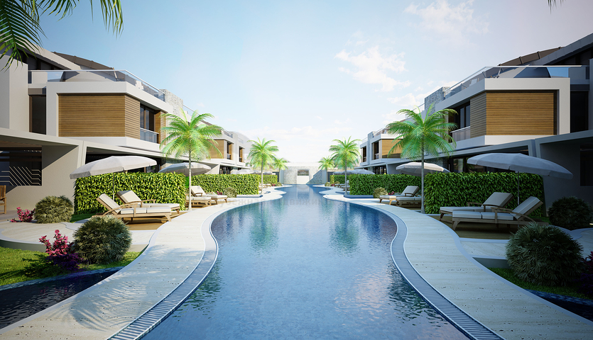 Готовые триплекс виллы в Анталии в районе Коньяалты