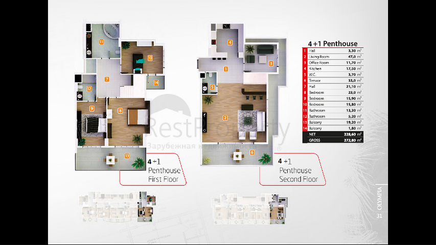 Новый комплекс в Махмутларе, на берегу Средиземного моря.
