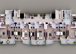 Новый комплекс в Махмутларе, на берегу Средиземного моря.