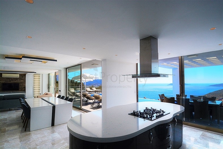 Частная вилла 5+1 в Калкане с видом на море и острова