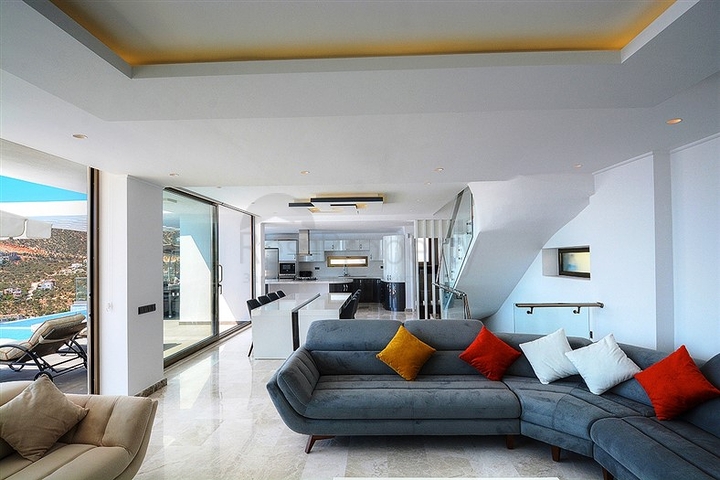 Частная вилла 5+1 в Калкане с видом на море и острова