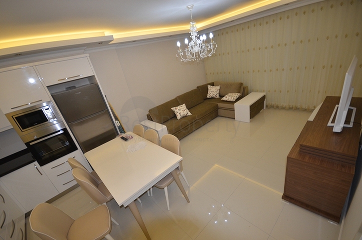 Светлая и просторная квартира в жилом комплексе с бассейном в районе Оба