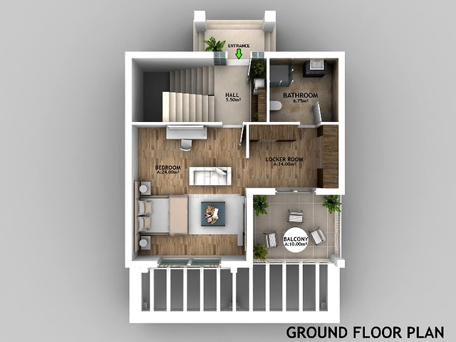 Вилла 4+1 на стадии проектирования в Олюдениз, Фетхие