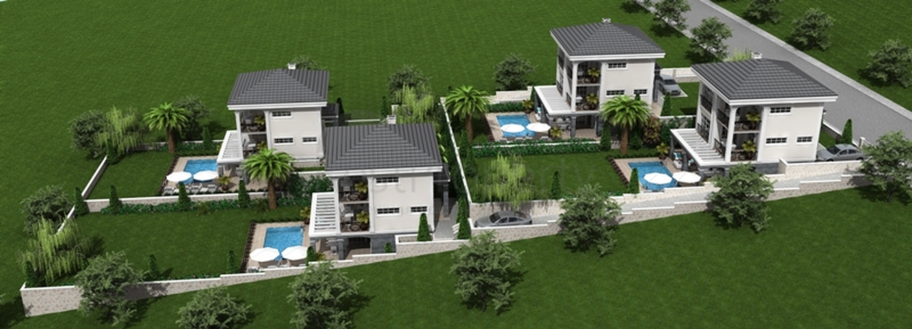 Вилла 4+1 на стадии проектирования в Олюдениз, Фетхие