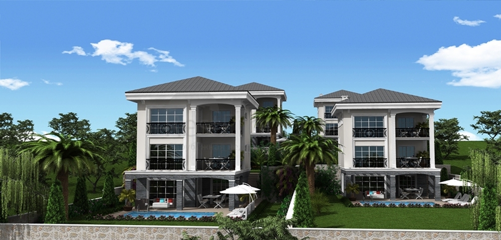 Вилла 4+1 на стадии проектирования в Олюдениз, Фетхие