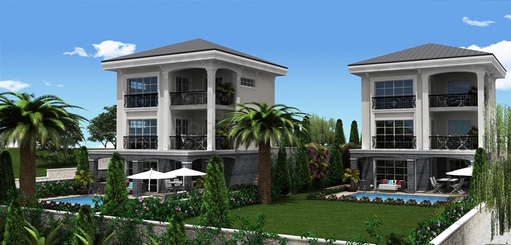 Вилла 4+1 на стадии проектирования в Олюдениз, Фетхие