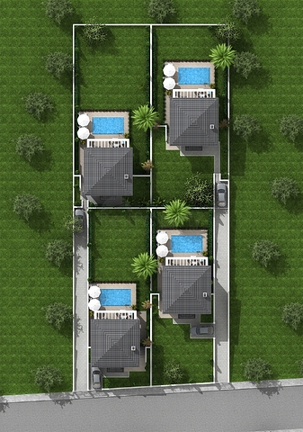 Вилла 4+1 на стадии проектирования в Олюдениз, Фетхие