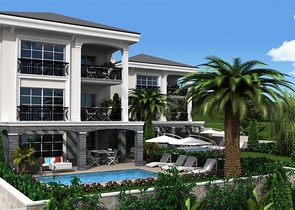 Вилла 4+1 на стадии проектирования в Олюдениз, Фетхие