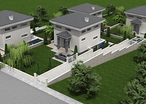 Вилла 4+1 на стадии проектирования в Олюдениз, Фетхие