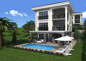 Вилла 4+1 на стадии проектирования в Олюдениз, Фетхие