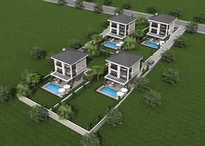 Вилла 4+1 на стадии проектирования в Олюдениз, Фетхие