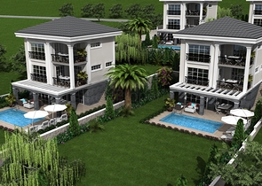 Вилла 4+1 на стадии проектирования в Олюдениз, Фетхие