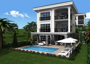 Вилла 4+1 на стадии проектирования в Олюдениз, Фетхие