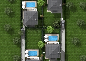 Вилла 4+1 на стадии проектирования в Олюдениз, Фетхие